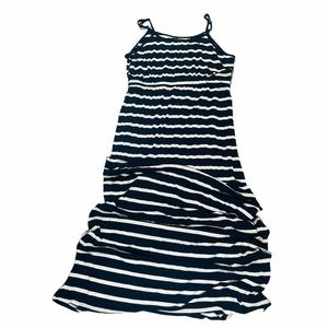 5th & Love Long Striped White and Navy Maxi Dress